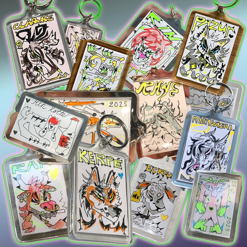 keychain badge: 22 USD + shipping